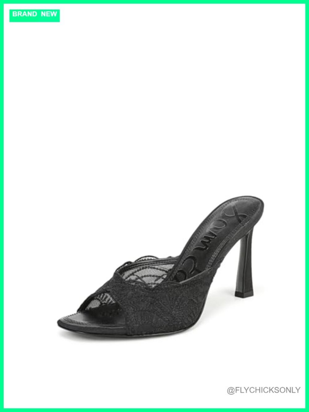 Sam Edelman Iva Fabric Slip On Stiletto Heel Mule Formal Dress Sandal